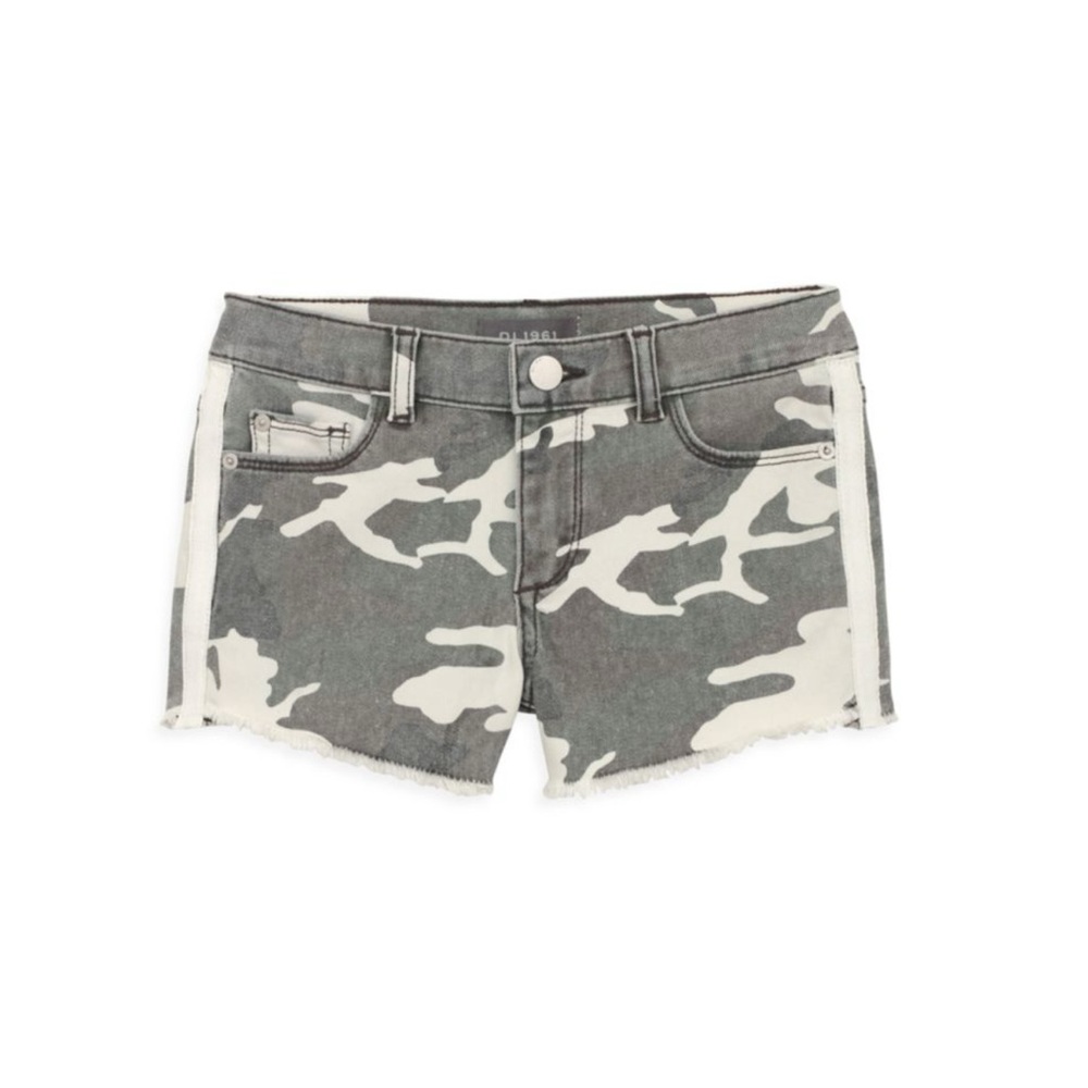 DL1961 Girls Lucy Camouflage Stripe Cut off Shorts Size 7 NWT